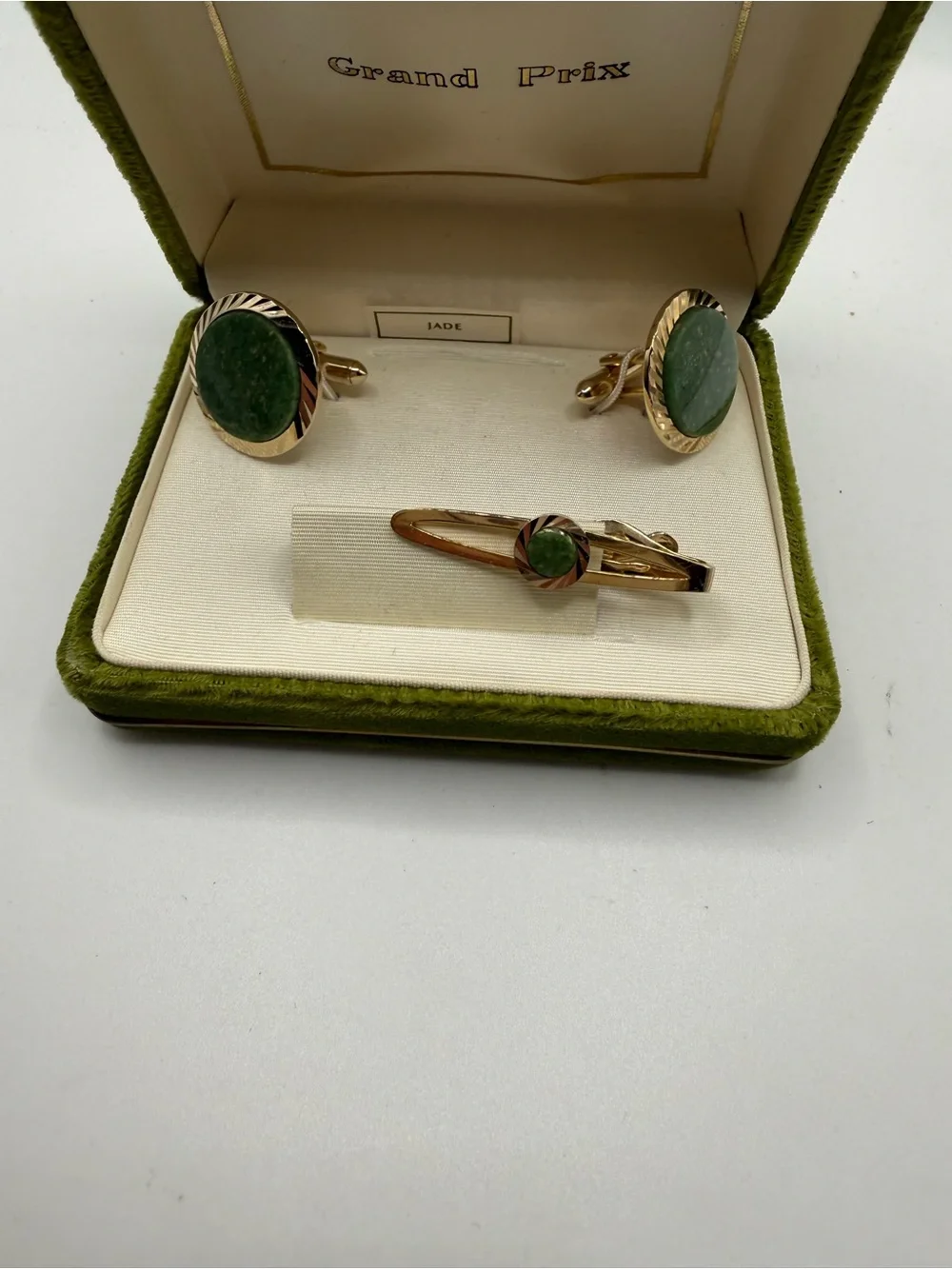 Black Onyx and Crystal Cufflink Set with Matching Studs